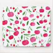 Cute waterverf red cherries patroon muismat (Voorkant)