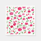 Cute waterverf red cherries patroon servet (Voorkant)
