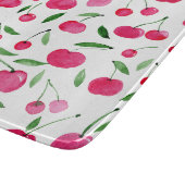 Cute waterverf red cherries patroon snijplank (Hoek)