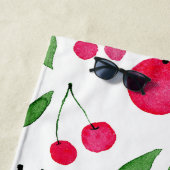 Cute waterverf red cherries patroon strandlaken (In situ)