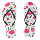 Cute waterverf red cherries patroon teenslippers (Voetbed)
