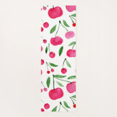 Cute waterverf red cherries patroon yogamat (Achterkant)