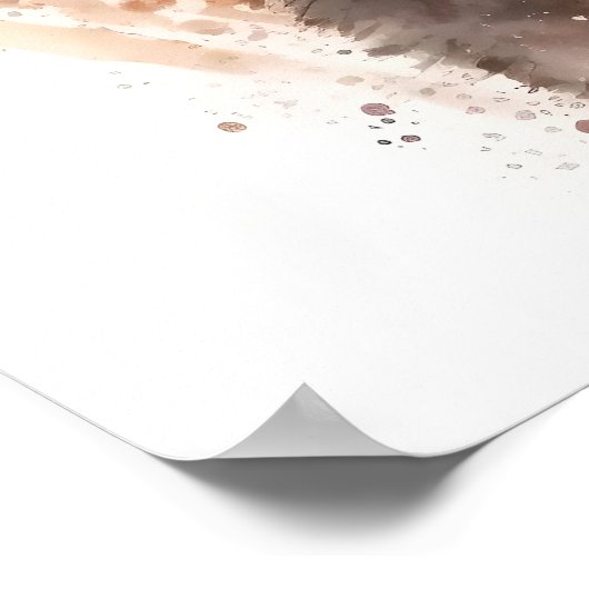 Cute Waterverf Red panda Nursery Motivation Poster (Hoek)