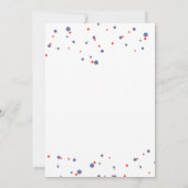 Cute Waterverf Red White Blue Summer Kaart (Achterkant)