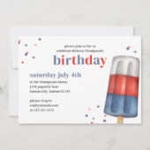 Cute Waterverf Red White Blue Summer Kaart (Voorkant)