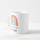 Cute waterverf regenboog bedankt dat je koffie mok (Voorkant links)