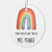 Cute waterverf regenboog bedankt voor je cadeau keramisch ornament (Links)