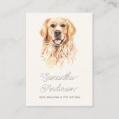 Cute Waterverf Retriever Pet Sitter Dog Walker Visitekaartje (Voorkant)
