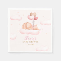 Cute Waterverf roze Bunny Boho Girl Baby shower
