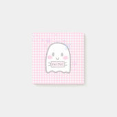 Cute Waterverf roze Ghost Name Post-it Notes (Voorkant)