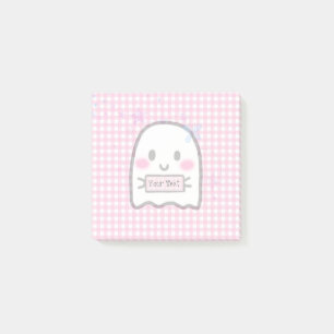 Cute Waterverf roze Ghost Name Post-it Notes