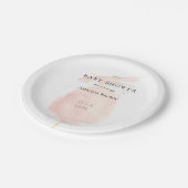 Cute Waterverf Roze katoenhoudend Snoep Baby showe Papieren Bordje (Gekanteld)
