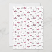 Cute Waterverf roze walvis | MeisjesBaby shower Kaart (Achterkant)