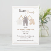 Cute Waterverf RustIc Simple Baby shower Kaart (Staand voorkant)