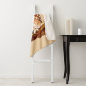 Cute Waterverf Saw Whet Owl Graphic art Bird Sherpa Deken (In situ)