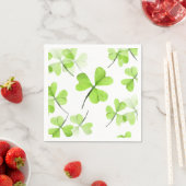 Cute Waterverf Shamrocks Pattern St Patrick's Day Servet (Insitu)