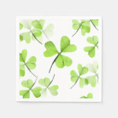 Cute Waterverf Shamrocks Pattern St Patrick's Day Servet (Voorkant)