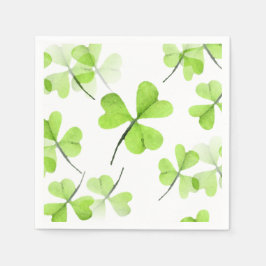 Cute Waterverf Shamrocks Pattern St Patrick's Day Servet