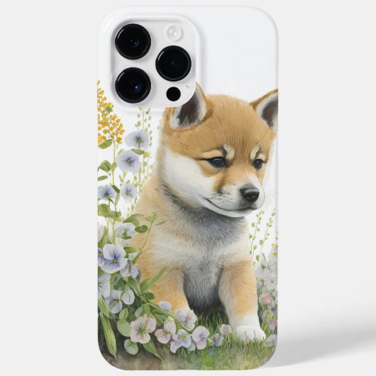 CUTE WATERVERF SHIBA INU PUPPY Case-Mate iPhone CASE (Achterkant)