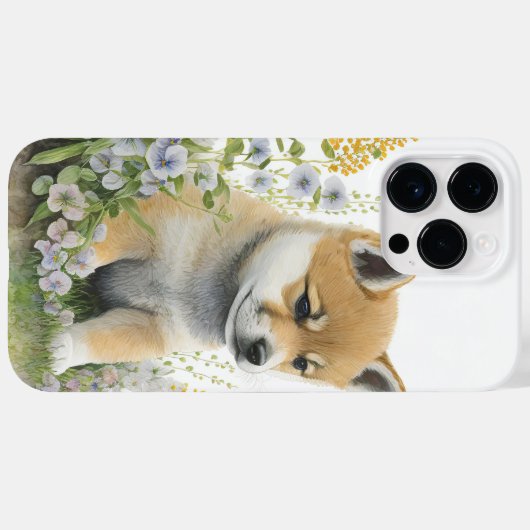 CUTE WATERVERF SHIBA INU PUPPY Case-Mate iPhone CASE (Achterkant (horizontaal))