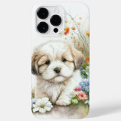 CUTE WATERVERF SHIH TZU PUPPY DOG Case-Mate iPhone CASE (Achterkant)