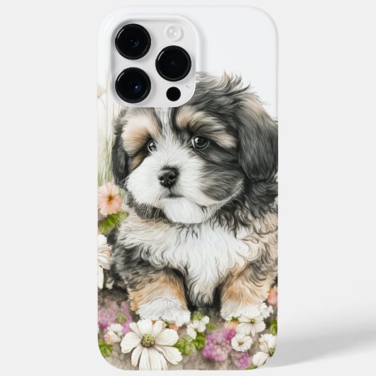 CUTE WATERVERF SHIH TZU PUPPY DOG Case-Mate iPhone CASE (Achterkant)