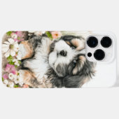 CUTE WATERVERF SHIH TZU PUPPY DOG Case-Mate iPhone CASE (Achterkant (horizontaal))