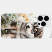 CUTE WATERVERF SIBERIAN HUSKY PUPPY DOG Case-Mate iPhone CASE (Achterkant (horizontaal))
