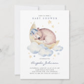 Cute Waterverf Slaapend Baby Baby shower Kaart (Voorkant)
