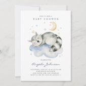 Cute Waterverf Slaapend Baby Baby shower Kaart (Voorkant)