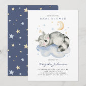 Cute Waterverf Slaapend Baby Baby shower Kaart (Voorkant / Achterkant)