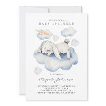 Cute Waterverf Slaping Baby Rabbit Baby Sprinkle