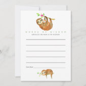 Cute Waterverf Sleuf-themed Baby shower Advice Kaart (Voorkant)