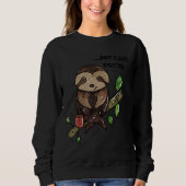 Cute Waterverf Sloth, First Coffee Whimsical I Trui (Voorkant)