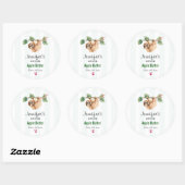 Cute Waterverf Sloth Kitchen Ronde Sticker (Vel)