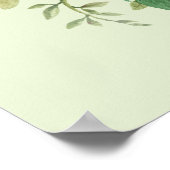 Cute Waterverf Sloth & Tropical Leaves Poster (Hoek)