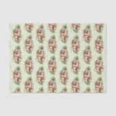 Cute Waterverf Sloth & Tropical Leaves Tissuepapier (Voorkant)