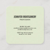 Cute Waterverf Sloth & Tropical Leaves Vierkante Visitekaartje (Achterkant)