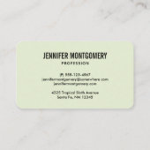 Cute Waterverf Sloth & Tropical Leaves Visitekaartje (Achterkant)