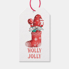 Cute Waterverf Snoep Gnome Cadeaus Labels Cadeaulabel