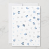 Cute Waterverf Snowflakes FotokerstKaart Kaart (Achterkant)