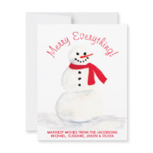 Cute Waterverf Snowman Merry Alles Festive