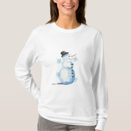Cute Waterverf Snowman T-shirt