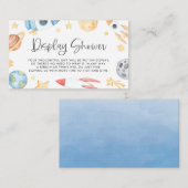 Cute Waterverf Space Theme Display Shower Kaart Plaatskaartje (Voorkant / Achterkant)