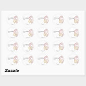 Cute Waterverf Sprinkle Donut Hartelijk dank Ronde Sticker (Vel)