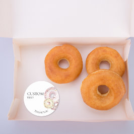 Cute Waterverf Sprinkle Donut Hartelijk dank Ronde Sticker