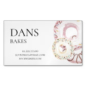 Cute Waterverf Sprinkle Donut Magnetisch Visitekaartje (Voorkant)