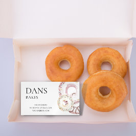 Cute Waterverf Sprinkle Donut Magnetisch Visitekaartje