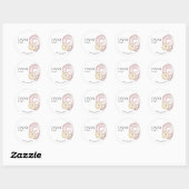 Cute Waterverf Sprinkle Donut Social Media Ronde Sticker (Vel)
