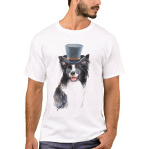 Cute Waterverf Steampunk Border Collie